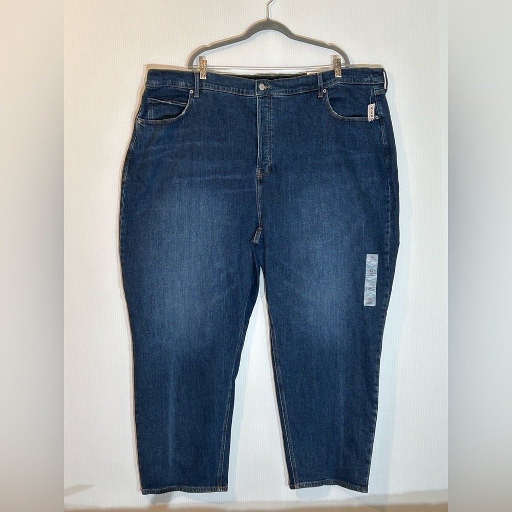 Old Navy Extra High Rise Curvy Sky Hi Straight Jean Secret Slim Pockets Size 28